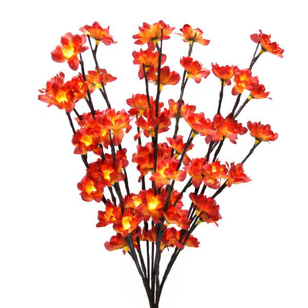 20" Burgundy Plum Nouveau Electric Lighted Branch (60 Clear Lights)